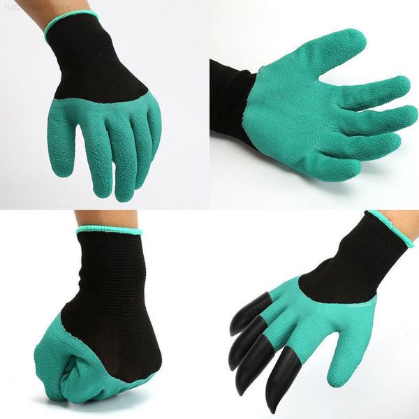 

fingertips digging with garden claws easy genie gloves plant safe pruning glove water proof beach protect mittens c277