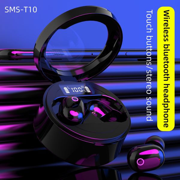 

цифровой дисплей bluetooth-гарнитура real wireless hifi touch sms-t10