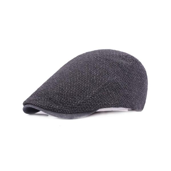 

retro summer men beret hat duckbill linen gatsby caps sunscreen women travel cap adjustable dome casual outdoor hats solid black, Blue;gray