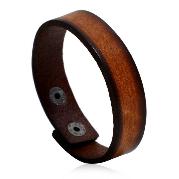 

punk 2019 new made old leather bracelet simple men's jewelry, Silver