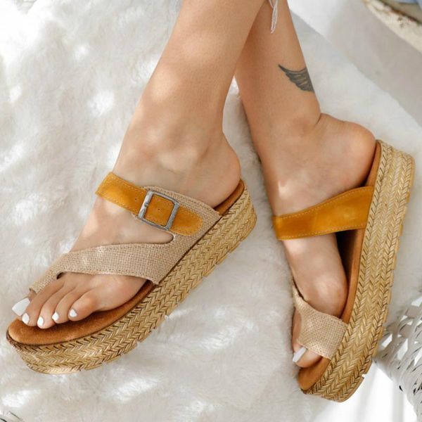 

patchwork women sandals platform flat heels thick sole buckle decoration casual outdoor beach summer shoes ladies female1, Black