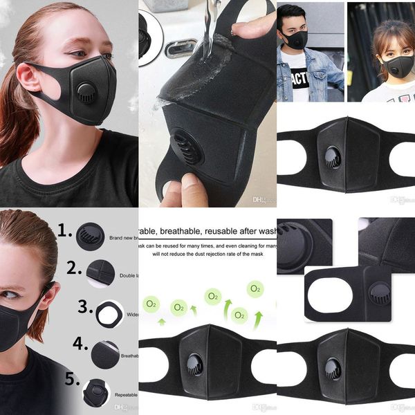

dustproof face valve mask washable mask sponge breathing reusable anti-dust fog pm2.5 protectiv ssmh81i6 az8y