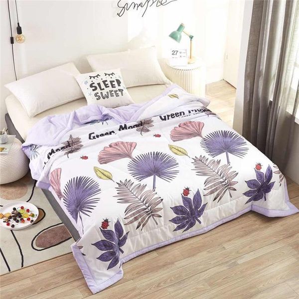 

washable summer dormitory cool summe stitching printed adults quilts