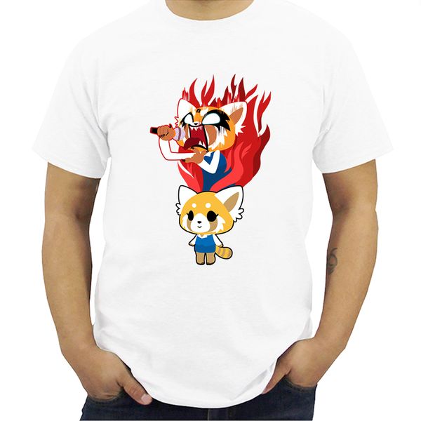 

summer new funny aggretsuko aggretsuko tshirt male fashion cartoon red panda retsuko camisetas hombre hooded sweatshirt hoodie men t shirt