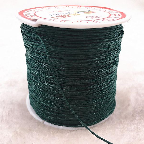 

100m roll 0.8mm deep green nylon cord thread chinese knot macrame cord bracelet braided string diy tassels beading thread h wmtnhn