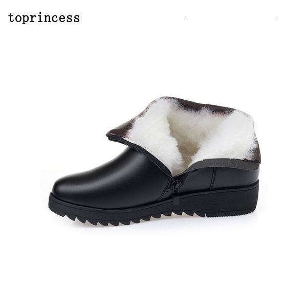 

bootsbn06 winter fashion ingess double ankle tights women fur discount luxury women's flat boots, Black