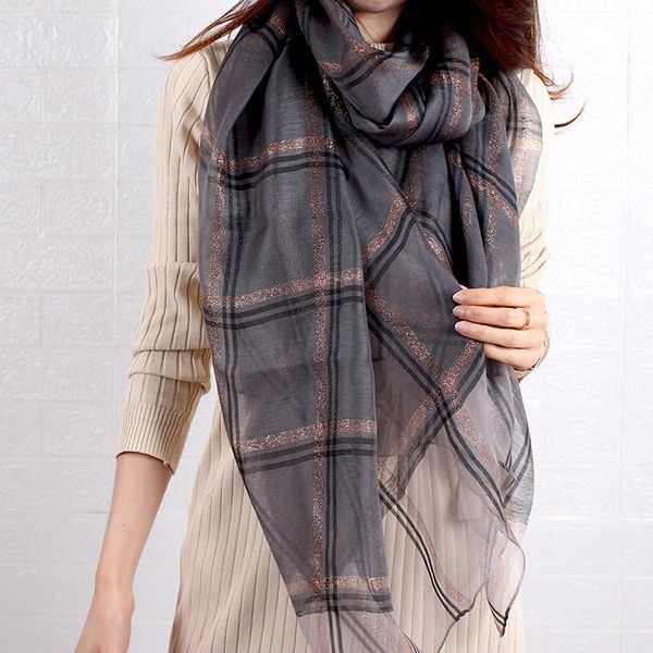 

scarves ladies headscarf summer pashimina sunscreen scarf silky spring and autumn thin long shawl explosion poncho, Blue;gray