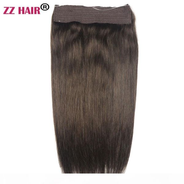 

16"-28" 100% brazilian remy human hair fish wine halo hair flips in on human hair extension 1pcs set non-clips 140g natural straig, Black;brown