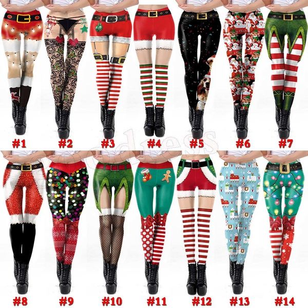 

women christmas costumes leggings 3d printed cartoon feet skinny trousers leggings for game anime cosplay sports yoga pants clothes, Black