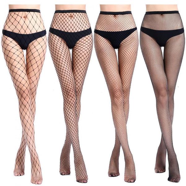 

small mesh fishnets tights high waist pants women high waist tights club panty knit mesh pants lingerie, Black