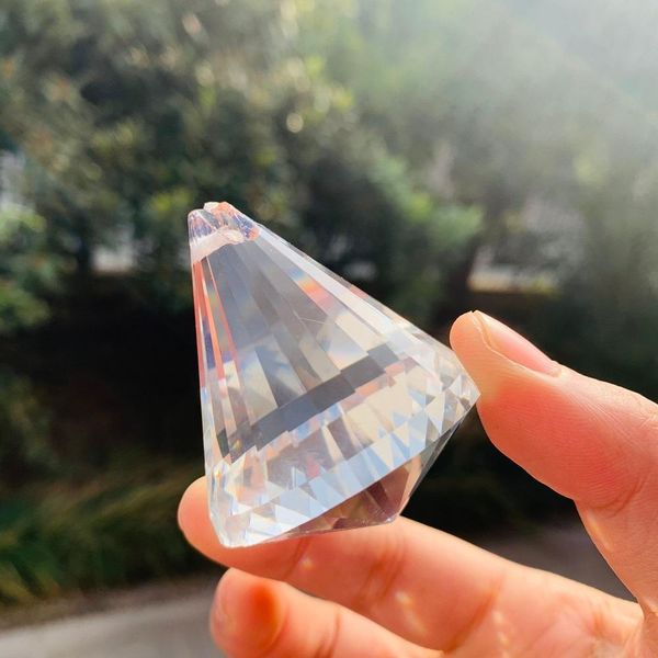 

50mm glass diamond crystal prism pendant hanging chandelier part crystal suncatcher home diy wedding home craft decoration h jllzpu