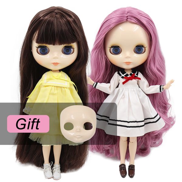 

icy dbs blyth doll bjd toy joint body white skin shiny face doll 1/6 30cm girl gift special offer 1011
