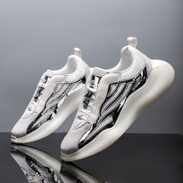 

new popular casual young man street men trend outdoor leisure shoes breathable comfortable sneakers, Black;brown
