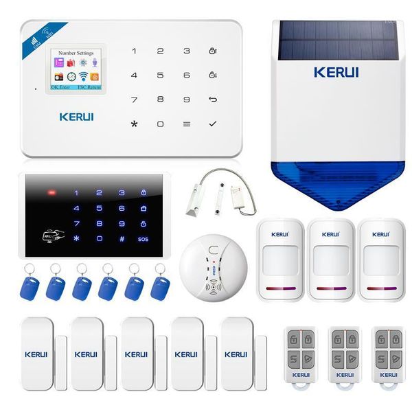 

kerui w18 alarm system wifi gsm home security wireless motion detection door sensor alarm kit with 110db outdoor solar siren1