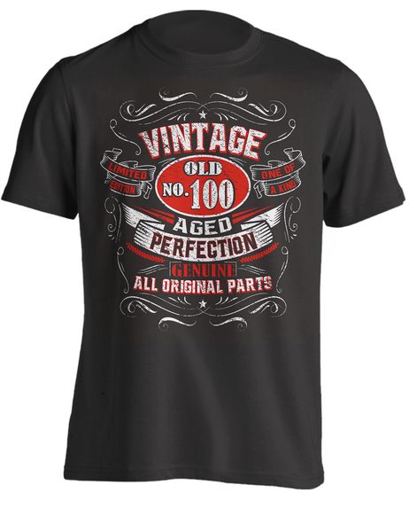 

новое высокое качество tee shirt vintage сотый день рождения подарок футболки для мужчин 1918 года рождения ретро стиль лето футболки спорта