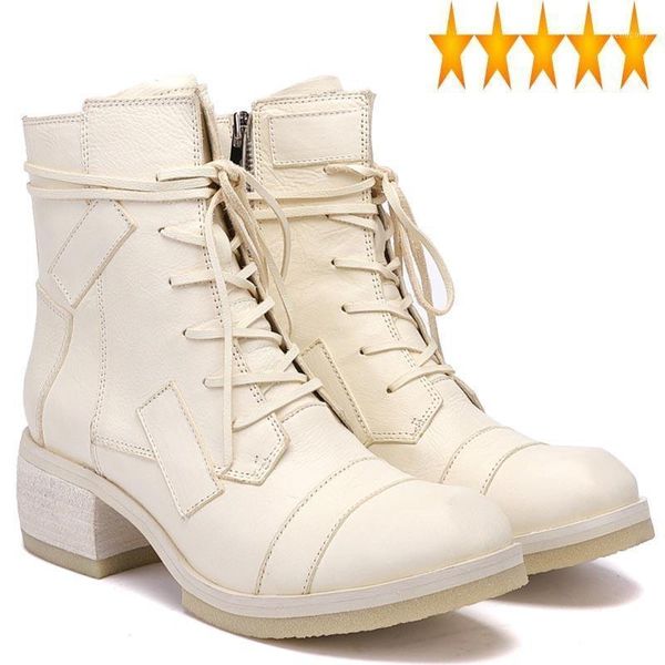 

white women brand england style thick heel motorcycle ankle winter lace up snow boots zapatos de mujer1, Black