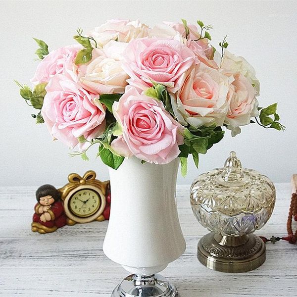 

large artificial rose flower for home table wedding decor fall decorations flores floral fleur artificielle rosas artificiales1