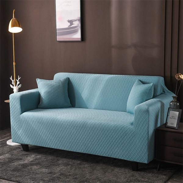 Long Elastic Sofa Covers para sala de estar com alças All-Inclusive Stretch Sofá Slipcovers Solteiro / Dois / Três Assento Capa de Almofada LJ201216