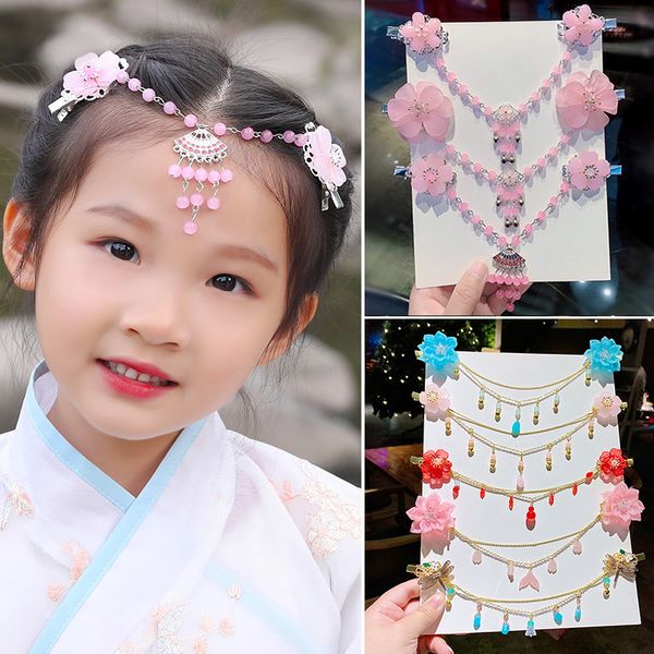 

children and girls princess forehead chain ancient style headdress han costume accessories eyebrow center drop baby super fairy clip hairpin