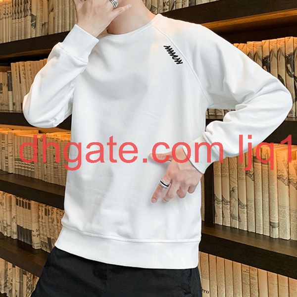 

men's round neck sweater spring and autumn 2020 new korean fashion men's fashion brand loose early autumn clothes, Black
