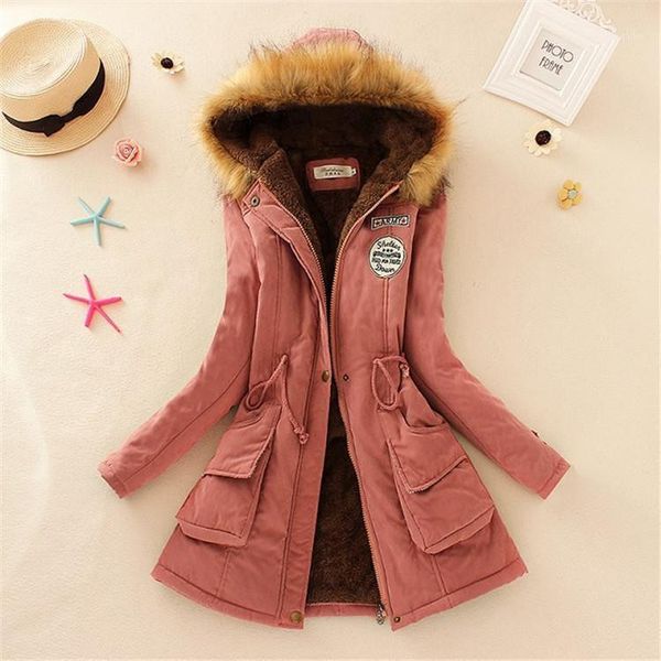 

winter women coat 2021 women's parka casual outwear hooded fur coat down jackets winter for female1, Black