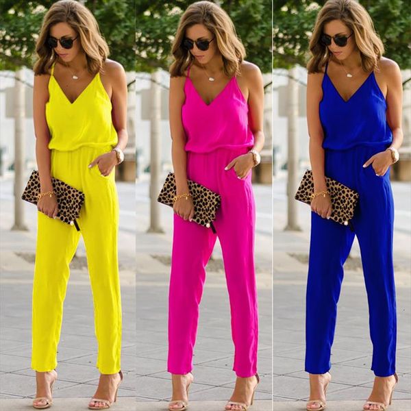 

women off shoulder jumpsuit rompers spaghetti strap wide legs bodycon jumpsuit 3 colors solid romper trousers, Black;white