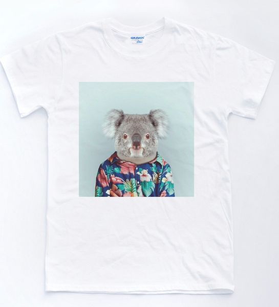 

новая смешная футболка koala селфи футболка урожай цветочный узор инди ретро животные top пользовательских tee рубашки спорта с капюшоном то