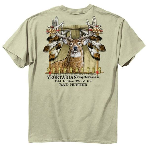 

new vegetarian a word which means bad hunter t-shirt funny hunting shirt deer sport hooded sweatshirt hoodie