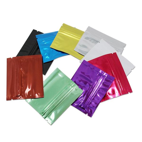 

100pcs/lot 7.5*6cm mini size 11 colors aluminum foil zip lock package bag candy snack mylar foil heat seal zipper stora wmtqke