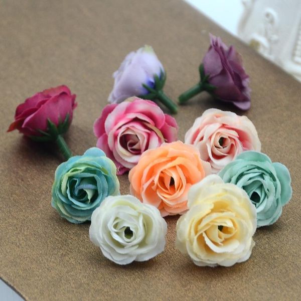 

20pcs 3cm mini rose cloth artificial flower for wedding party home room decoration marriage shoes hats accessories sil bbysvg