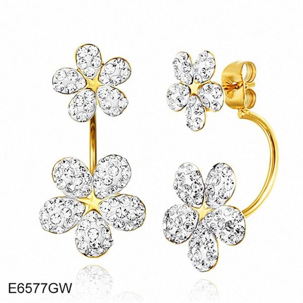 

роза золотые серебряные серьги серьги украшения yjsn #, Golden;silver