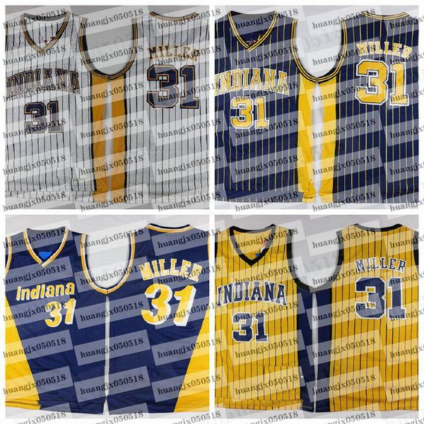 

men reggie 31 miller indiana vintage pacers hardwoods classic basketball jersey, Black;red