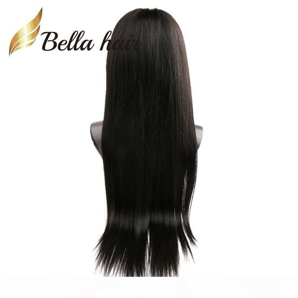 

bellahair 130% 150% u part lace wig with clips straight peruvian hair wigs 24inch long straight human hair lace front wigs adjustable, Black