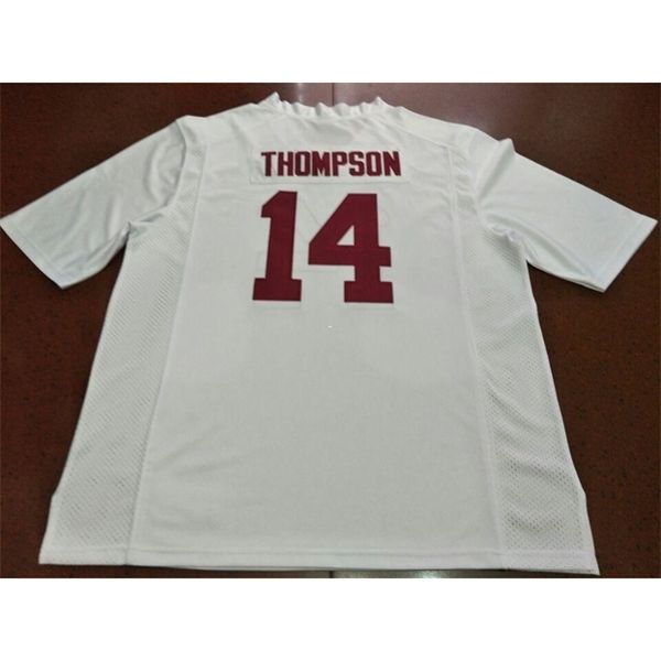 

men alabama crimson tide deionte thompson #14 real full embroidery college jersey size s-4xl or custom any name or number jersey, Black