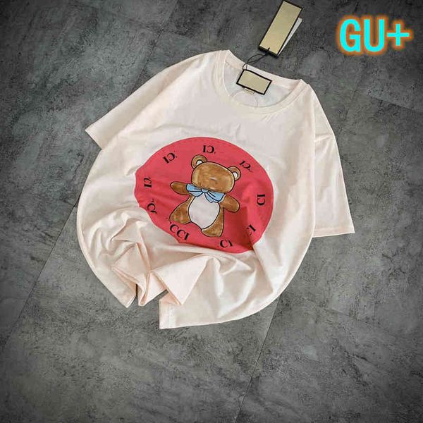 

2022 factory wholesale new g short sleeve spring and summer chest letter print loose t-shirt, White