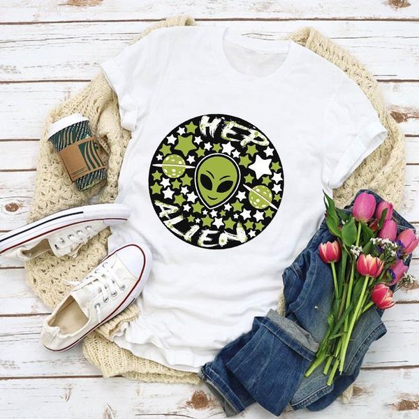 

women graphic face star fashion print lady summer t-shirt shirt lady clothes womens clothing tee female t shirt, White