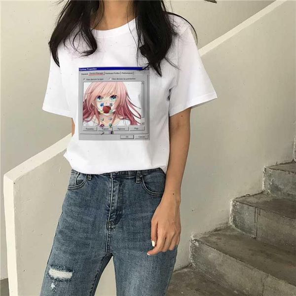 

sailor moon anime tears crying girls print new harajuku japan women t shirt kawaii ulzzang korea cartoon casual cute, White