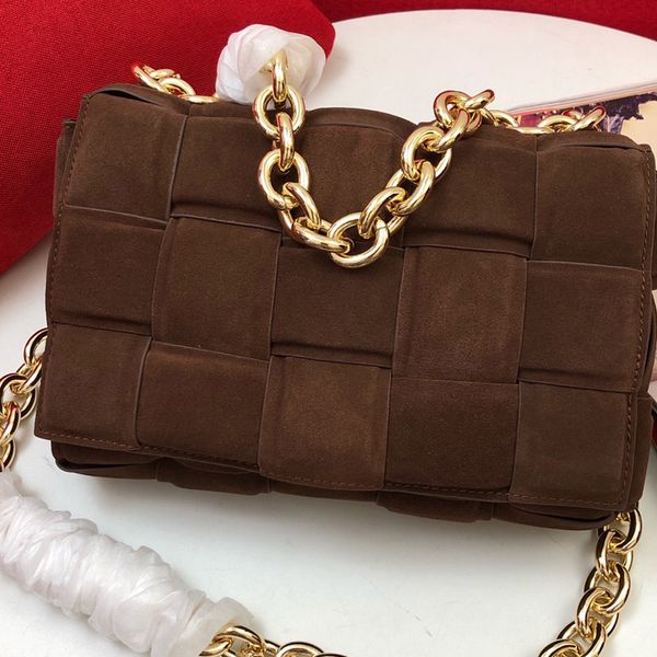 

messenger bag chain pillow bag straddle shoulder purse fashion knitting suede padded cassette plain flap purse