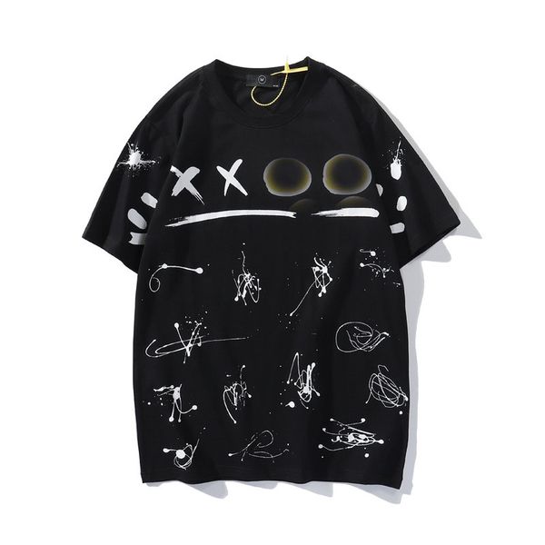 

men women printed t-shirts short sleeve casual designers tshirt round neck stylist tees men's white black streetwear mens xa930