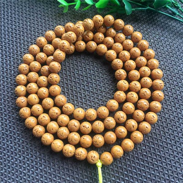 

wholesale natural round toothless rudraksha 108 prayer mala beads bracelet for women men bodhi seed beaded bracelets diy jewelry, Black