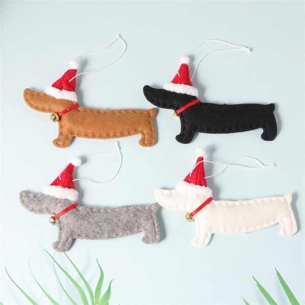 

4шт xmas творческий такса собака shaped подвески рождественская елка изысканный висячие украшения для вечеринок висячие украшения sqcupq