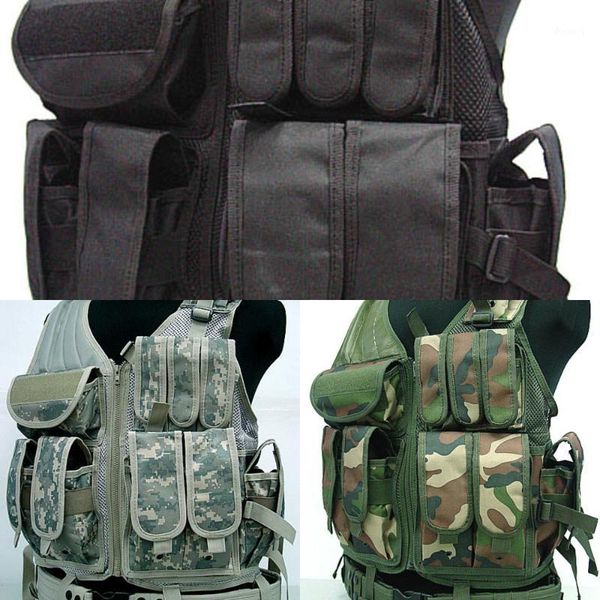 

hunting jackets tactical vest molle nylon combat paintball cs training camouflage1, Camo;black