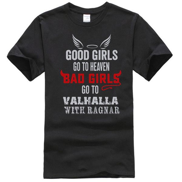 

good girls go to heaven bad girls go to valhalla with ragnar t-shirt sport hooded sweatshirt hoodie