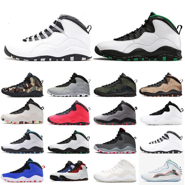 

10 10s men basketball shoes steel grey desert camo fusion red chicag mens classic outdoor comfortable sports shoes size 40-47, White;red