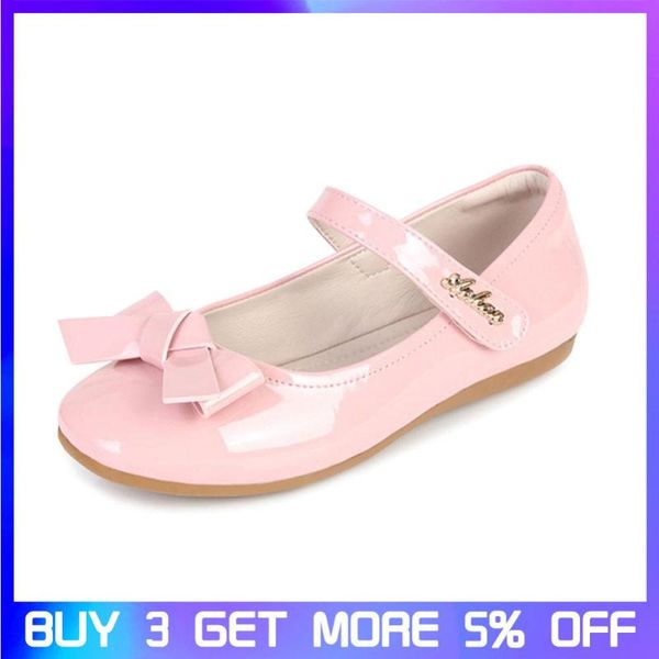 

candy цветных девушки кожаных туфли квартира новых сладкая девочка лук принцесса обувь для детей плоских девочек формальных, Black;grey