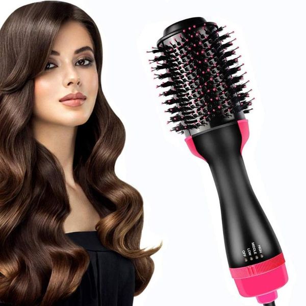 

3 in 1 one step hair dryer air brush hair straightener comb curling brush styling tools curler styler comb