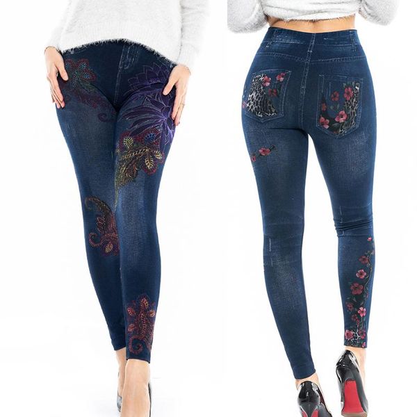 

2020 new yoga pants women leggings flower print skinny pants leggings 2xl high waist casual high waist stretch legging femme, White;red