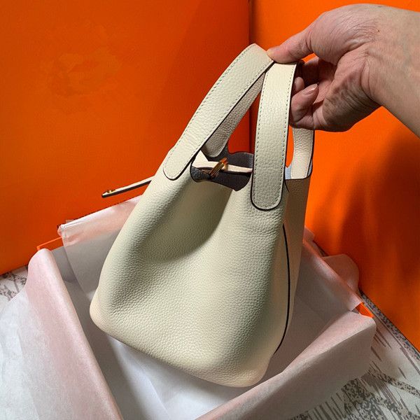 

basket women's bag soft leather bucket bag handbag handbag 2020 new fashion net red versatile large capacity