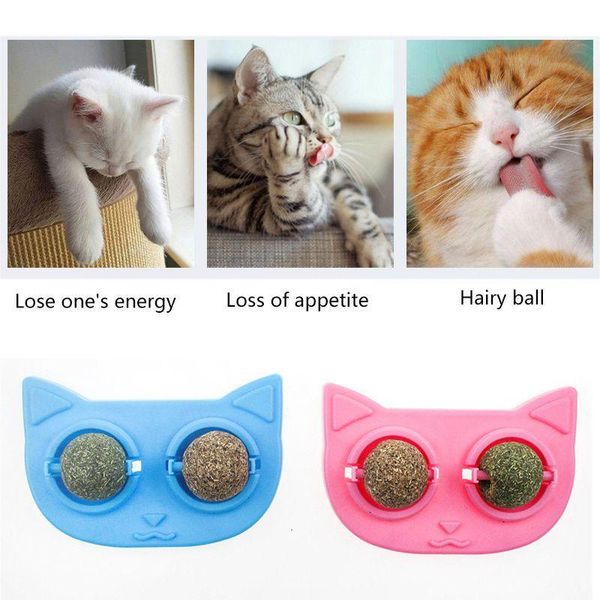 

2pcpet catnip toys edible catnip ball safety healthy cat mint cat home chasing game toy products clean teeth protect the stomach