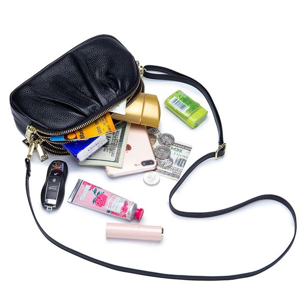 

hbp women's shoulder bag real leather simple versatile head layer soft cowhide mobile phone bag